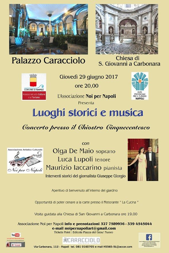 Luoghi Storici e Musica tra Palazzo Caracciolo e Chiesa di San Giovanni a Carbonara